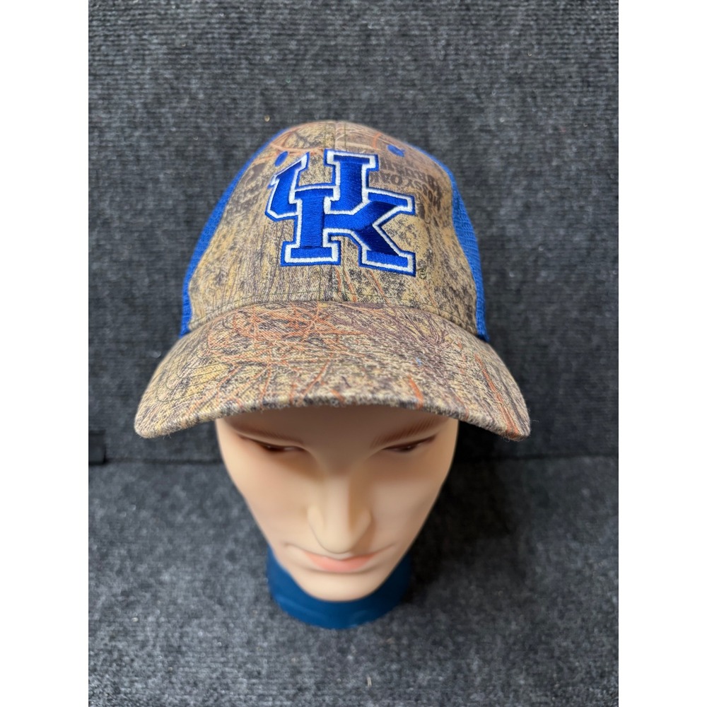 Kentucky Wildcats UK Mossy Oak Camo Trucker Hat Blue Snapback Hat